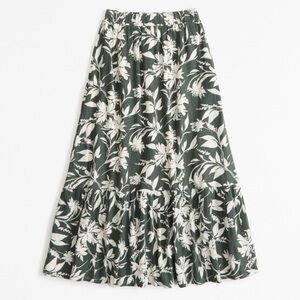 Abercrombie & Fitch linen tiered maxi skirt